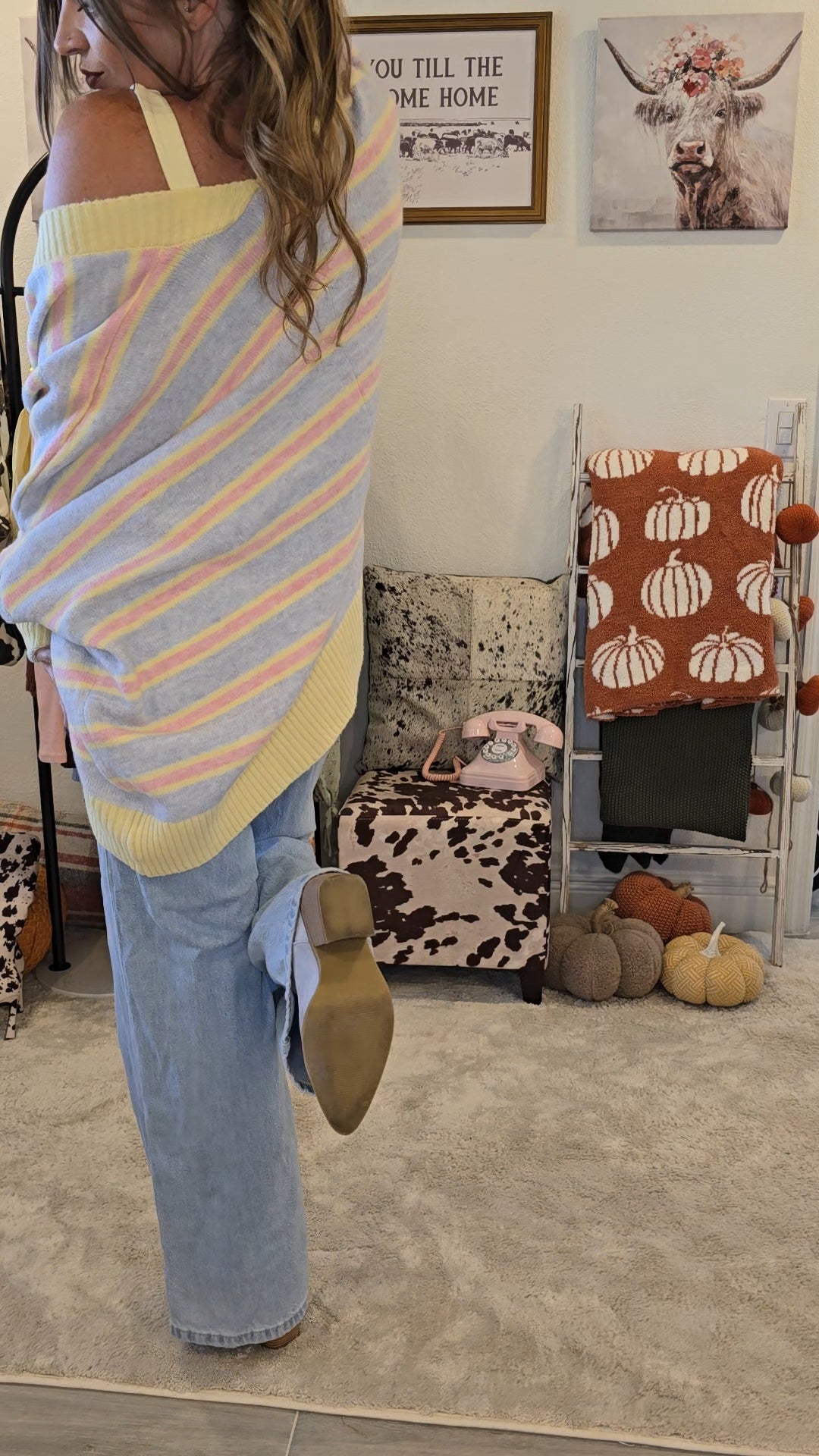 Sherbert Multi-Stripe Oversized Cardigan