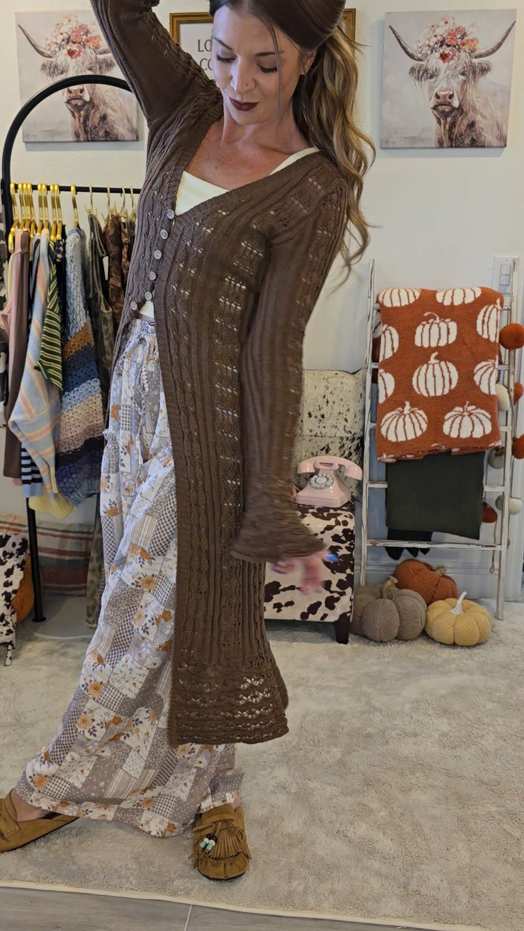 Ash Violet Patchwork Wide Leg Pants